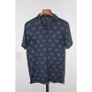 Travis Mathew‎ Men's Navy Blue Agave Print Short Sleeve Golf Polo Shirt Size M